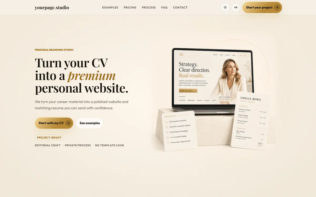 yourpage.studio website preview